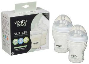 Шишета за хранене Vital Baby - Anti-Colic, 240 ml, 0+ месеца, 2 броя