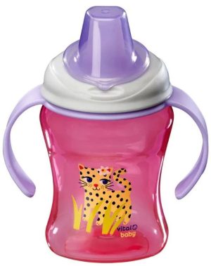 Неразливаща се чаша с подвижни дръжки Vital Baby - Лилава, 260 ml