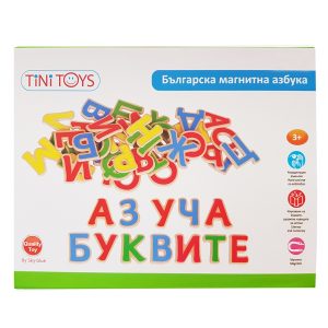 Дървени магнити Lelin toys Българската азбука, 50 части