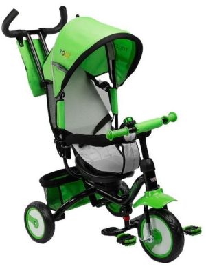 Триколка с родителски контрол Caretero Toyz - Timmy, зелена