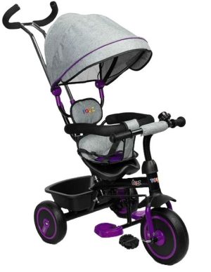 Триколка с родителски контрол Caretero Toyz - Buzz, лилава