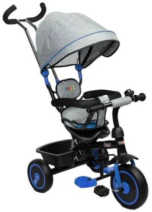 Триколка с родителски контрол Caretero Toyz - Buzz, синя