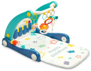 Проходилка с музикална подложка 2 в 1 Caretero Toyz - Синя