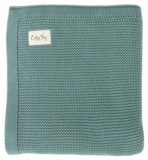 Памучно одеяло Cotton Hug - Органик, 80 х 100 cm, Салвия