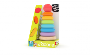 Дървен сортер с рингове, J′adore, Дъга, 8 части