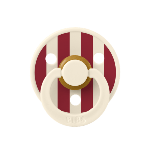 Залъгалка Bibs Studio Colour Block, Ivory Ruby, 0-6 м