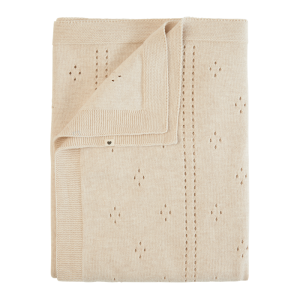 Плетено бебешко одеяло Bibs Pointelle Ivory