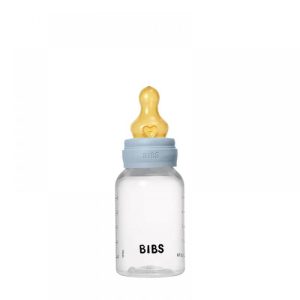 Бебешка бутилка РР с аксесоари Bibs Baby Blue, каучук, 150 ml