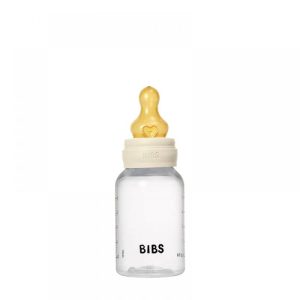 Бебешка бутилка РР с аксесоари Bibs - Ivory, каучук, 150 ml