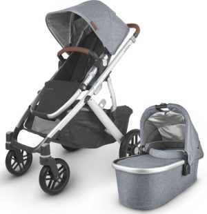 Бебешка количка Uppababy VISTA V2 2-в-1 Gregory (Blue Melange/Silver/Saddle Leather)