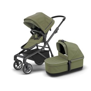 Бебешка количка 2в1 THULE SLEEK MIDNIGHT SOFT GREEN/ BLACK