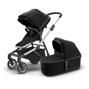 Бебешка количка 2в1 THULE SLEEK MIDNIGHT BLACK/ALUMINUM