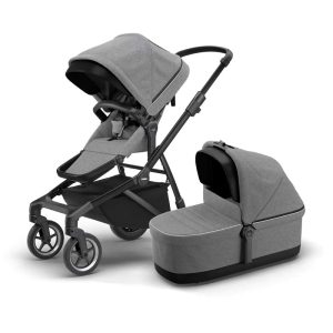 Бебешка количка 2в1 THULE SLEEK GREY MELANGE/BLACK
