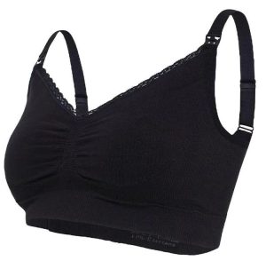 Безшевен сутиен за кърмене Carriwell - Organic Maternity, размер M, черен