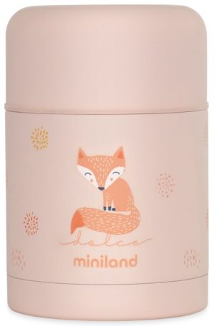 Термос за храна Miniland - Candy, 600 ml, розов