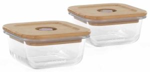 Eco комплект стъклени контейнери Miniland - Птичка, 2 х 210 ml