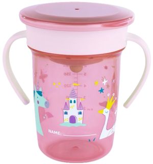 Тренировъчна чаша Miniland - Fantasy, 260 ml