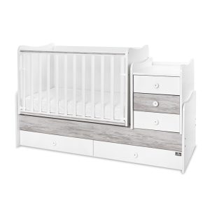 Трансформиращо се легло Lorelli - Maxi Plus, 70 х 160 cm, бяло/арт