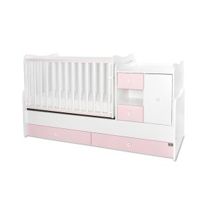 Трансформиращо се легло Lorelli - MiniMax 190/72 см, бяло/orchid pink