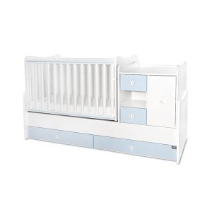 Трансформиращо се легло Lorelli - MiniMax 190/72 см, бяло/baby blue