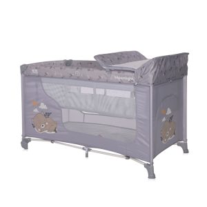 Бебешка сгъваема кошара на 2 нива Lorelli - Moonlight, Grey dream