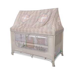 Детска сгъваема кошара с покрив Lorelli - Sweet Home, Beige