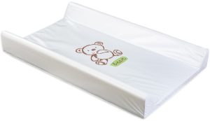 Твърда подложка за повиване Lorelli - 50 х 80 cm, Бяла с мече, 50 х 80 cm