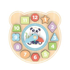 Дървен сортер 3D часовник Hi Pando