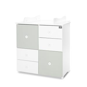 Детски шкаф Lorelli 2BOX - Бяло/Milky Green