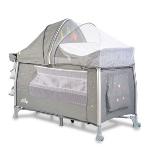 Кошара за спане и игра Cangaroo ISLEEP сив меланж