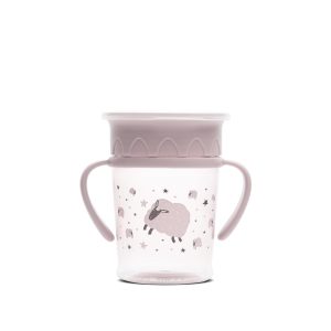 Неразливаща се чаша с дръжки Lorelli My Friend - 360°, 275 ml, Mellow ROSE
