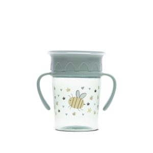 Неразливаща се чаша с дръжки Lorelli My Friend - 360°, 275 ml, Iceberg GREEN
