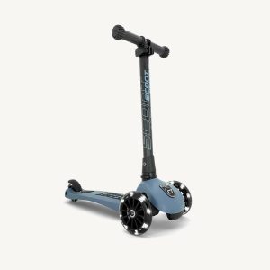 Scoot and Ride Highwaykick 3 сгъваема тротинетка - LED Стоманено синя