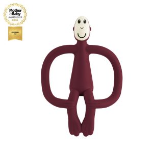 Matchstick Monkey Monkey Teether чесалка с апликатор - Claret
