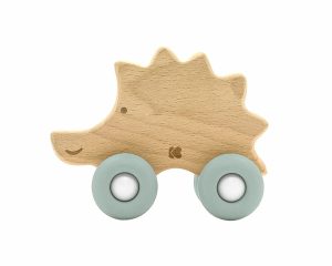 KIKKA BOO Играчка дървена с чесалка Hedgehog Mint
