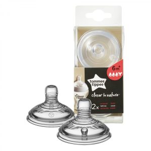 Биберони Tommee Tippee Easi-Vent ЗВЕЗДА, 3 капки с прорез, 6м+, 2 бр/оп