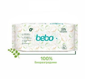 Биоразградими влажни кърпички 99% вода Бебо