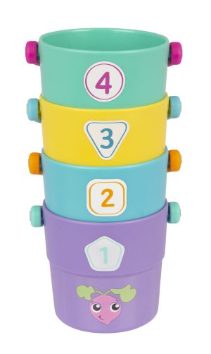 Активна играчка Кофички с жетони за броене и сортиране от серията Playgro +LEARN за деца 12-36м