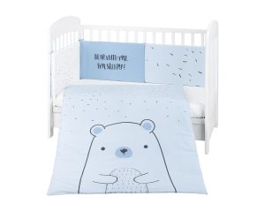 Бебешки спален комплект 2 части KIKKA BOO EU style 60/120 Bear with me Blue