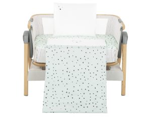 Бебешки спален комплект за мини-кошара KIKKA BOO 5ч Bear with me Mint
