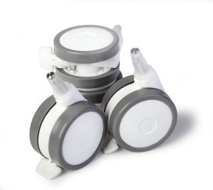 Италиански гумени колела със спирачка YappyKids WHITE