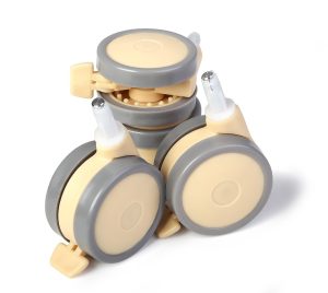 Италиански гумени колела със спирачка YappyKids BEIGE