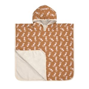 Детско пончо за къпане Lassig LSF Beach Poncho Seahorse caramel