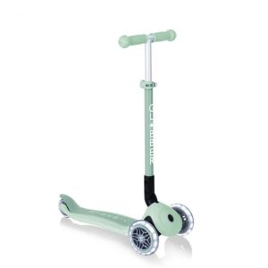 Еко тротинетка за деца Globber Primo Foldable Lights Eco Пистачио