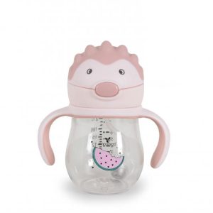 Чаша със сламка Cangaroo - Brillo, 250 ml, розова