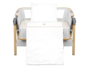 Бебешки спален комплект за мини-кошара 3ч KIKKA BOO Dream Big Beige