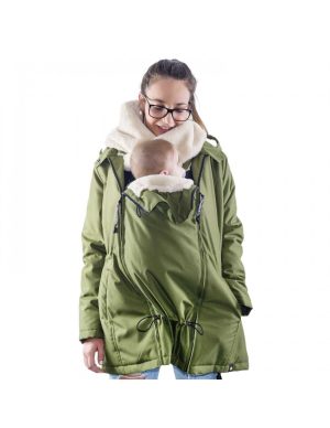 Мама-палто за бебеносене WOMBAT WALLABY 2.0 Forest Green - L