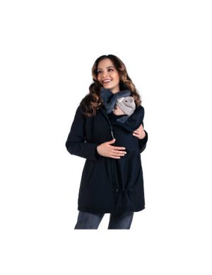 Мама-палто за бебеносене WOMBAT WALLABY 2.0 Black - Grey - L