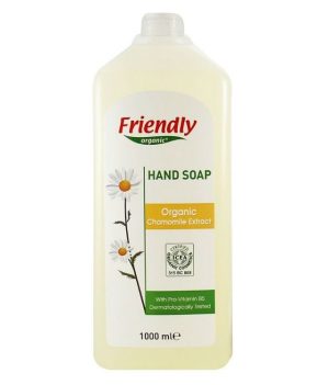 Течен сапун за ръце Friendly Organic - С екстракт от лайка, 1 l