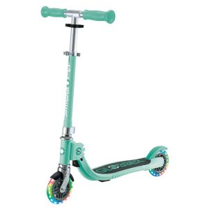 Детска сгъваема тротинетка с две светещи колела Globber Flow Foldable Junior Lights Mентова